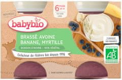 Babybio Brassé z ovseného mlieka banán čučoriedka 2x130 g