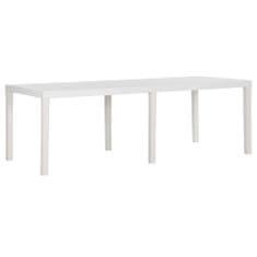 Petromila vidaXL Záhradný stôl 220x90x72 cm PP biely
