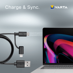 VARTA 2in1 Charge & Sync Cable MicroUSB + Lightning 57943101401