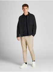 Jack&Jones Čierny basic sveter Jack & Jones Emil S