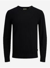 Jack&Jones Čierny basic sveter Jack & Jones Emil S