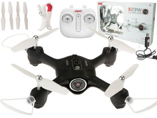 WOWO Dron Syma X23W 2,4 GHz 4CH FPV Wi-Fi s kamerou, diaľkovo ovládaný - čierna