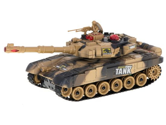 Ikonka RC Veľký vojnový tank 9995 veľký 2,4 GHz piesok