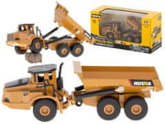 Ikonka Odlievaný kovový model hydraulického sklápacieho auta H-toys 1712 1:50