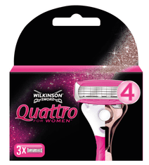 Wilkinson Sword Quattro for Women Rosegold náhradné čepele 3ks (7001143R)