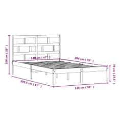Vidaxl Posteľný rám borovicový masív 120x200 cm