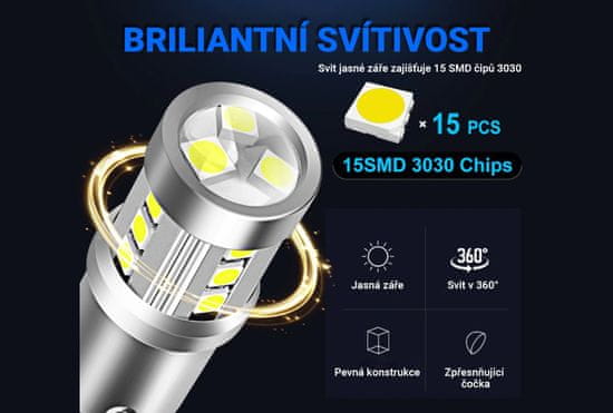 M-Style LED bulb PY21W BAU15S 15SMD 3,5W orange - LED Car Bulb