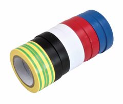 ASTA Izolačné pásky elektrikárske 12 mm × 10 m, rôzne farby, 10 ks - ASTA