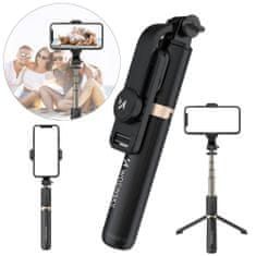 shumee Selfie Stick, teleskopický fotostatív + diaľkové ovládanie Bluetooth, čierna