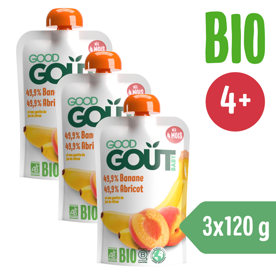 Good Gout BIO Marhuľa s banánom 3x 120 g