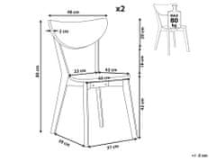 Beliani Sada 2 drevených jedálenských stoličiek biela ROXBY