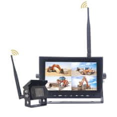 tss GROUP TFT7HDW Monitor 7" bezdrôtový set, 4ch 4split 12/24V