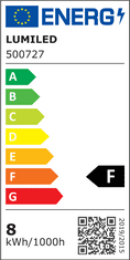 LUMILED 10x LED žiarovka E27 A60 8W = 60W 806lm 4000K Neutrálna biela 260°