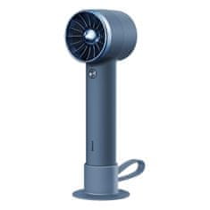 BASEUS Flyer Turbine ručný / stolný ventilátor + kábel USB / Lightning, modrý