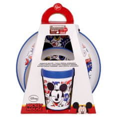 Stor Detský plastový riad MICKEY MOUSE Premium - tanier, miska, pohár, MICRO, 50181