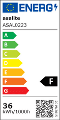 Asalite ASAL0223 LED prisadená stropnica kruh 36 W CCT IP54 biela