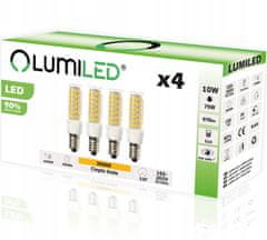 LUMILED 4x LED žiarovka E14 T25 10W = 75W 970lm 3000K Teplá biela 320°