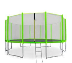 Aga Sport Pro Trampolína 460 cm Light Green + ochranná sieť + rebrík + vrecko na obuv