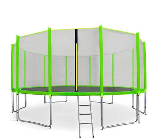 Aga Sport Pro Trampolína 500 cm Light Green + ochranná sieť + rebrík + vrecko na obuv