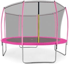 Aga Sport Fit Trampolína 366 cm Pink + vnútorná ochranná sieť