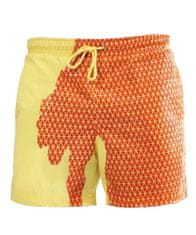 SwimShorts SwimShorts Plavky meniace farbu - Žlte trojuholníky, XL