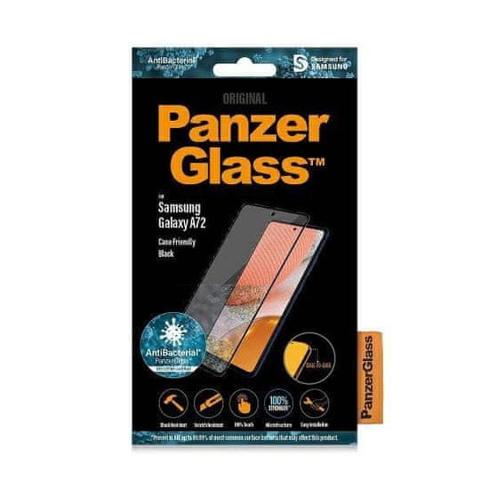 PanzerGlass Panzerglass antibakteriálne sklo pre Samsung Galaxy A72 5G - Čierna KP19802