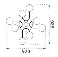 Tutumi Stropné svietidlo APP532-8C šedé