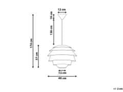 Beliani Závesná lampa biela CONGO