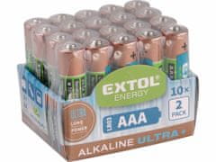 Extol Light Batéria alkalická 20ks, 1,5V, typ AA