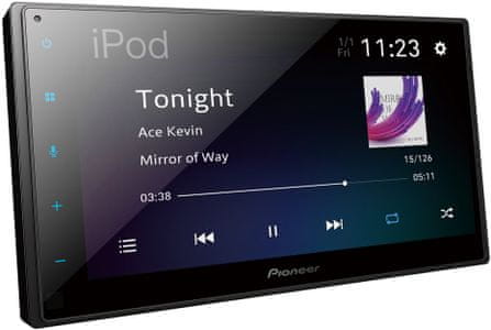 moderné autorádio pioneer sph-da360dab fm dab dab plus rca výstupy video vstup Bluetooth pripojenie wifi apple carplay android audio sirieyes waze weblink dotykový displej 13pásmový ekvalizér výkon 4krát 50w