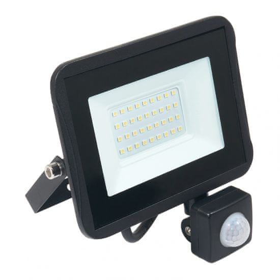 Berge LED reflektor IVO s čidlom PIR - 30W - IP65 - 2550Lm - teplá biela - 3000K