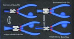 Licota Súprava klieští na poistné krúžky v penovej výplni, 4 ks - LIACKE38308