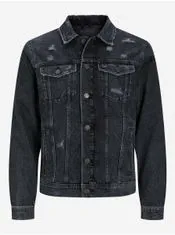 Jack&Jones Čierna rifľová bunda Jack & Jones Jean S