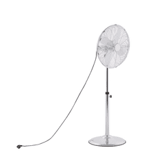 Beliani Strieborný stojaci ventilátor TRENT