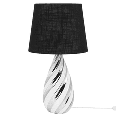 Beliani Stolná lampa čierna / strieborná 65 cm VISELA