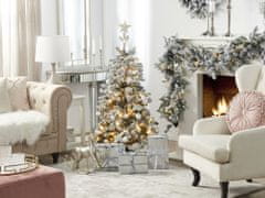 Beliani Zasnežený osvietený vianočný stromček 120 cm biely TATLOW