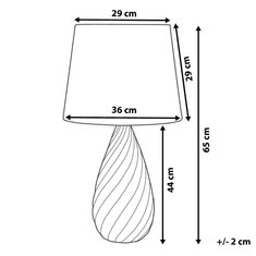 Beliani Stolná lampa čierna / strieborná 65 cm VISELA