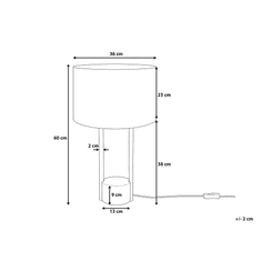 Beliani Stolná lampa 60 cm biela REMUS