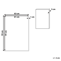 Beliani Nástenná maľba s motívom listov 63 x 93 cm béžová / žltá FICUZZA