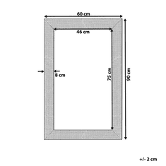 Beliani Zrkadlo sivé LELAVANDOU 60 x 90 cm