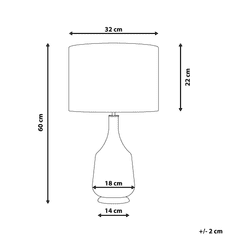 Beliani Červená stolná lampa TRIVERSA