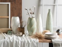 Beliani Dekoratívna keramická váza 45 cm biela FLORENTIA