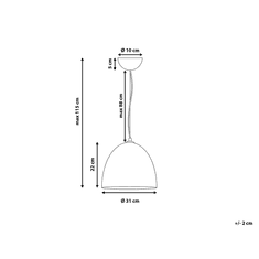 Beliani Betónová závesná lampa sivá GLAN