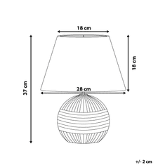 Beliani Krémová keramická nočná lampa SADO