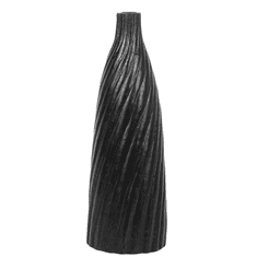 Beliani Dekoratívna keramická váza 45 cm čierna FLORENTIA