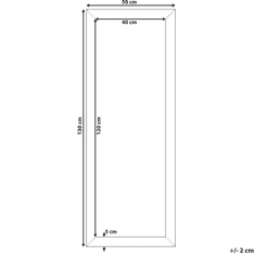 Beliani Nástenné zrkadlo 50 x 130 cm mosadzné AJACCIO
