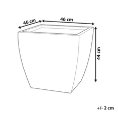 Beliani Kvetináč štvorcový grafitový 46x46x44 cm ORICOS
