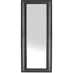 Beliani Čierne nástenné zrkadlo v dekoratívnom ráme 51 x 141 cm LUNEL