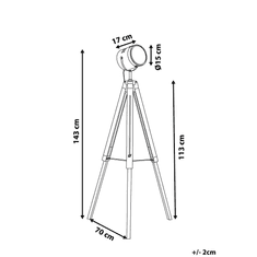 Beliani Moderná stojaca lampa s bielymi nohami ALZETTE