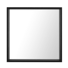 Beliani Nástenné zrkadlo 50 x 50 cm čierne BRIGNOLES